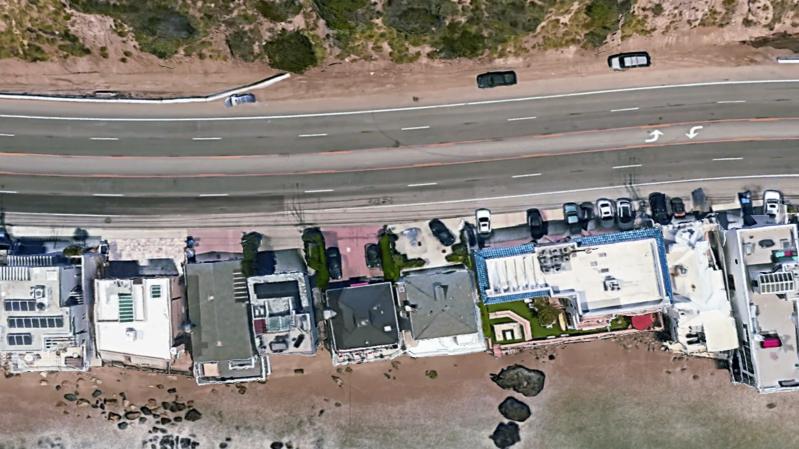 Type 2: 4 lanes center-turn lane parking and housing on beach side no housing on the mountain side. Example: Topanga Canyon Boulevard to Las Flores Canyon Road The following show possible cross sections. We d like to know which of these you prefer.